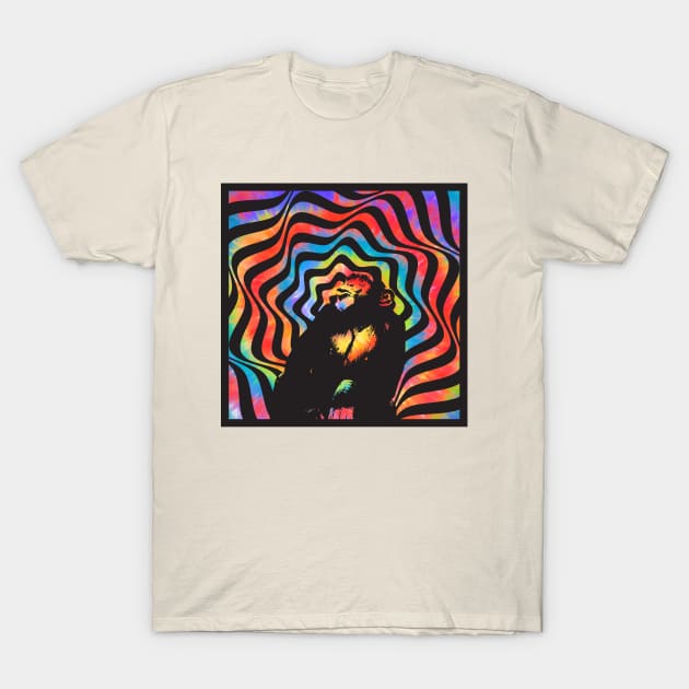 Rainbow Psychedelic Ape T-Shirt by Zen Cosmos Official